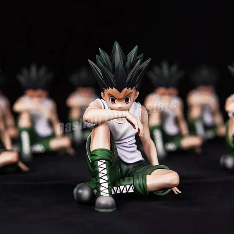 PG Hunter×Hunter GON FREECSS Killua Zoldyck Action Figure Noodle Stopper Anime Killua Figure Statue Car Ornaments PVC Model Toys