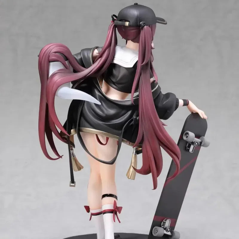 Anime Genshin Impact Hu Tao Action Figures Skateboard Girl Model Dolls Collectible Statue Trendy Toys Desktop Decoration Gifts