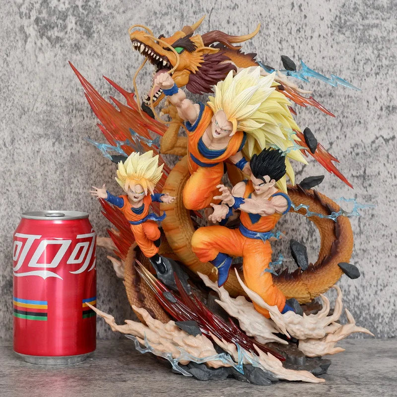 Dragon Ball Super Drei Dragon Balls Szenen-Ornament – ​​handgefertigte Anime-Figur Wukong Wufan Wutian Vater und Sohn Sammlerstück