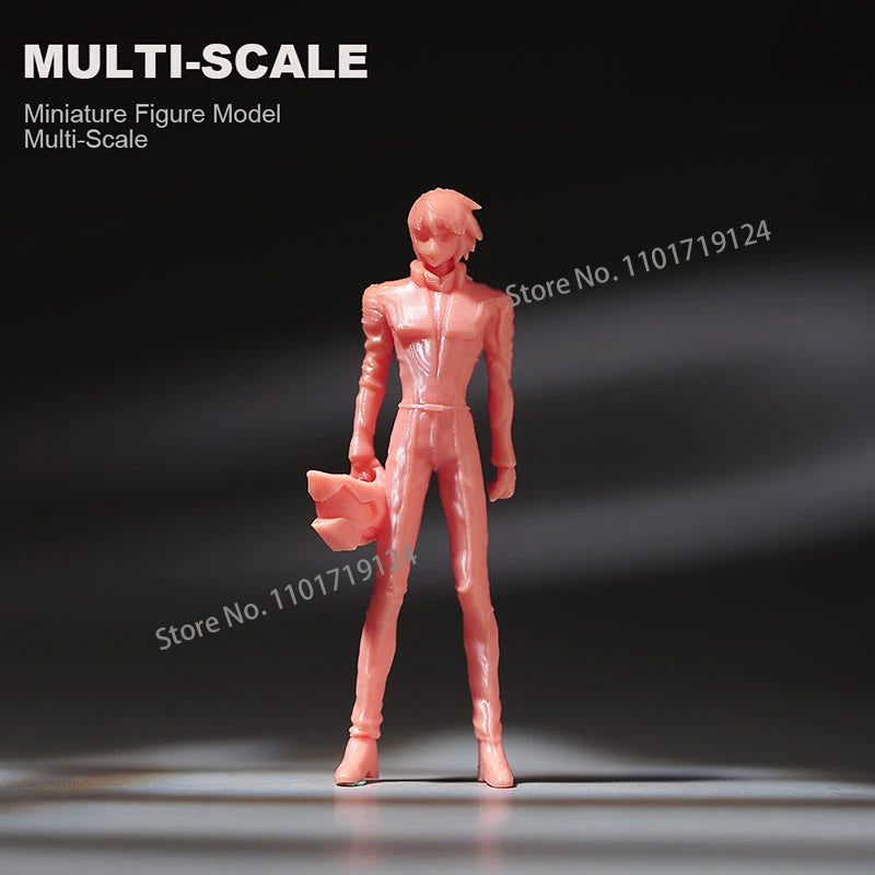 Miniatures 1/24 1/64 1/43 1/87 Anime Fighter Boy Girl Figure Diorama Street Scene Sand Table Prop Model For Car Vehicle