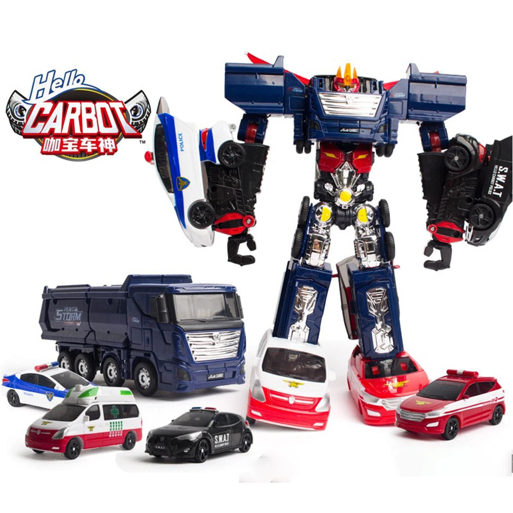 5 IN 1 Carbot Safari Saver Transformation Robot to Car Toys Action Figures Penta Storm Model Deformation Cars Toy Gift