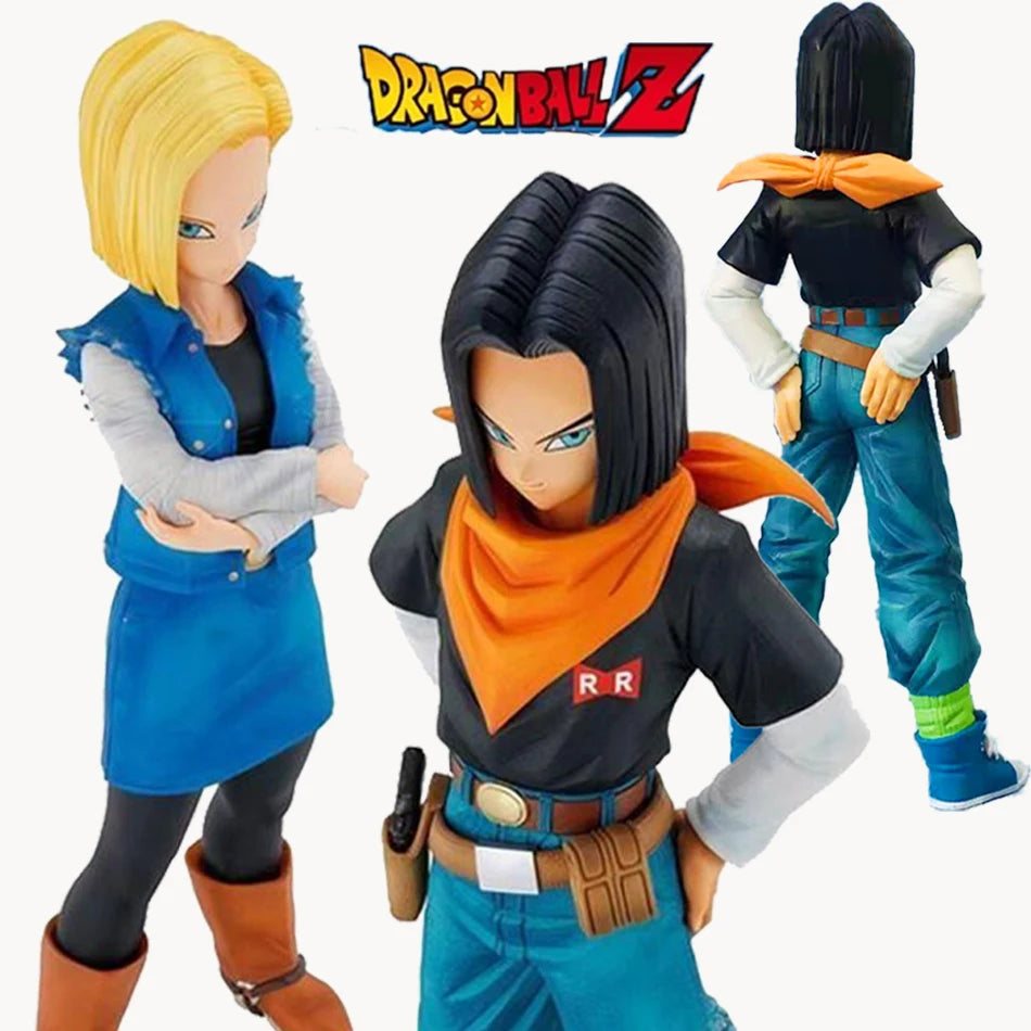 22 см аниме Dragon Ball Z Android 17 18 фигурка Android 18 PVC екшън фигурки колекция модели играчки за деца коледни подаръци