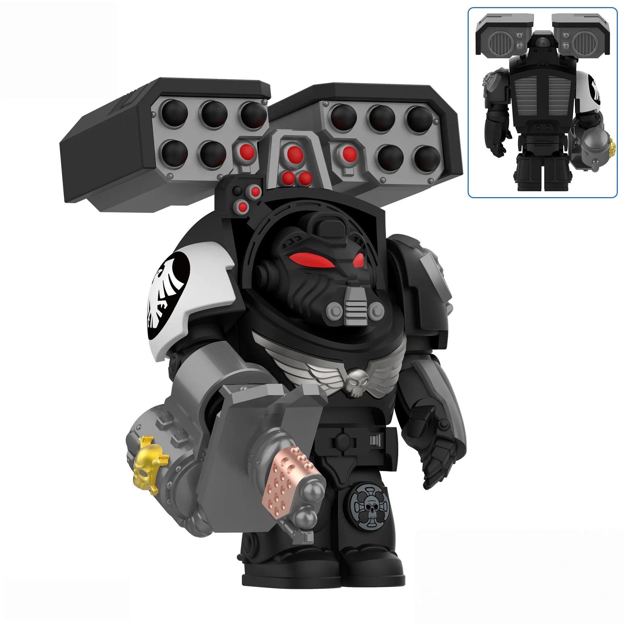 NEUE Mittelalterliche Kriegsritterfigur, aufwendige Details, schwere Bewaffnung, Engel, Ultramarines, Templer, Kriegssoldaten