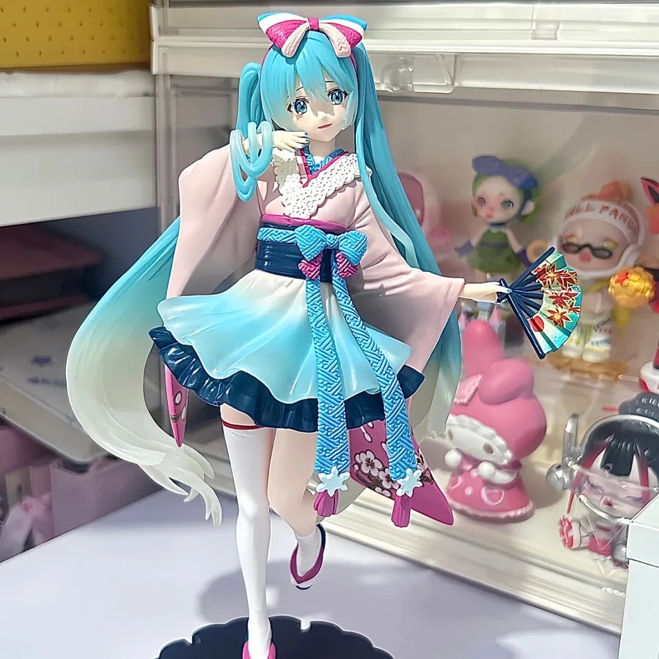 Hatsune Miku Anime Figure Toys Neo Tokyo Series Kimono MIKU Kawaii Cartoon PVC Action Figurine Model Dolls Birthdays Gifts