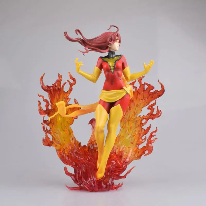 23 см X-Men Dark Phoenix Jean Grey 1/7 Красива фигурка на момиче Модел Статуя Момчета Колекция Декорация за настолни орнаменти Играчки Подаръци