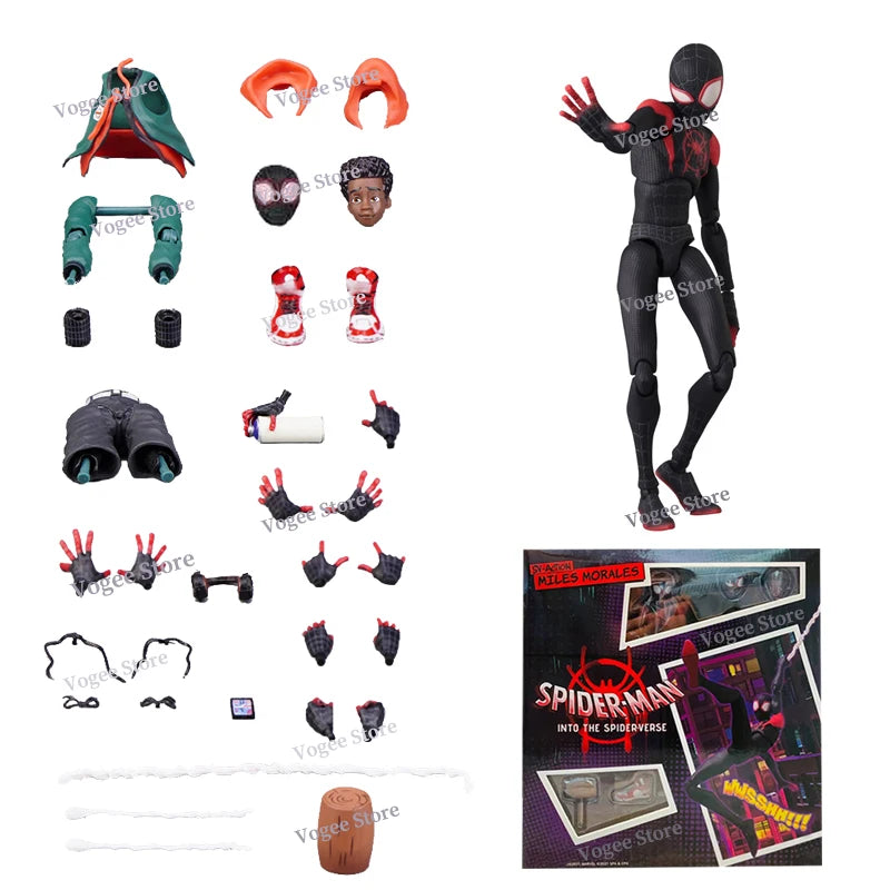 Sentinel Sv Action Miles Morales Gwen Stacy Figure Spiderman Model Spider-man Into the Spider Verse Peter Miles Figurine Toys