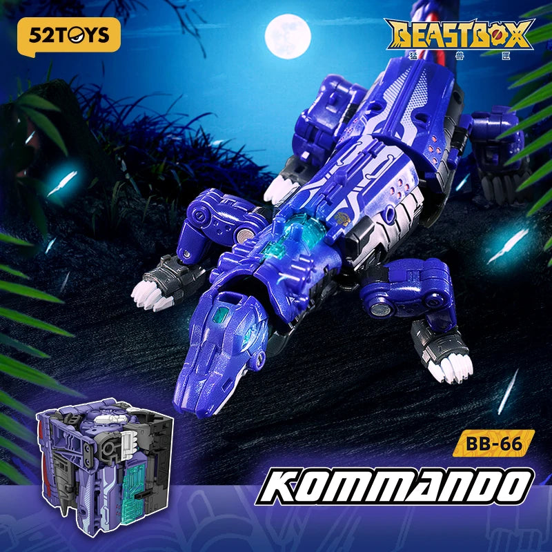 52TOYS Beastbox BB-66 KOMMANDO, umbaubar in Mecha und Würfel, Actionfigur, mit 4cm Aufbewahrungsbox