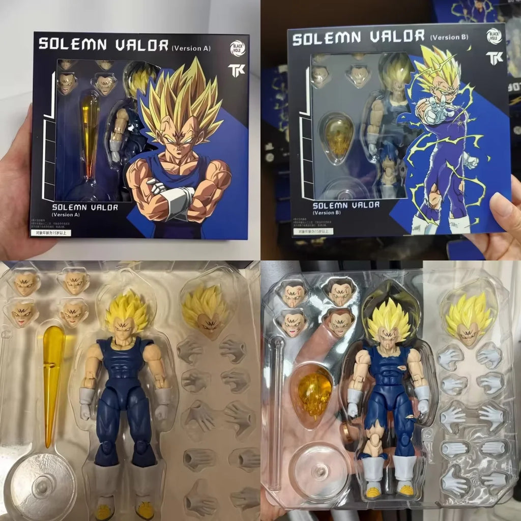 IN Stock Black Hole Toys & TK Dragon Ball SHF Super Saiyan SSJ Majin Vegeta Full Power Anime Action Figures Models Gifts Kid Toy