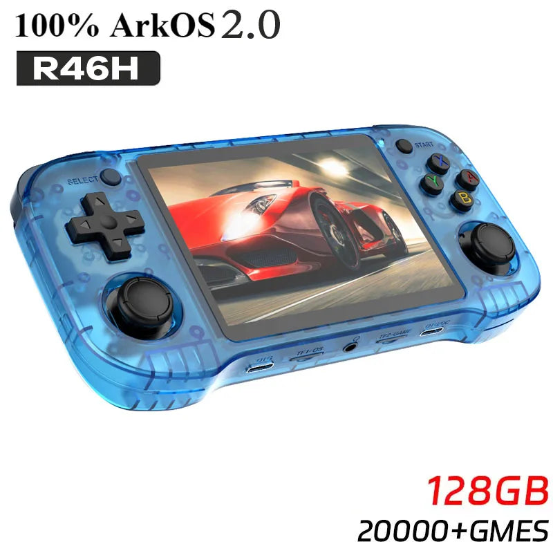 FUNKIDDY R46H  Handheld Video Game Console Retro Game Open-Source ARKOS 2.0 4.2 Inch IPS Screen 128G 20000+ Gaming Kids gifts