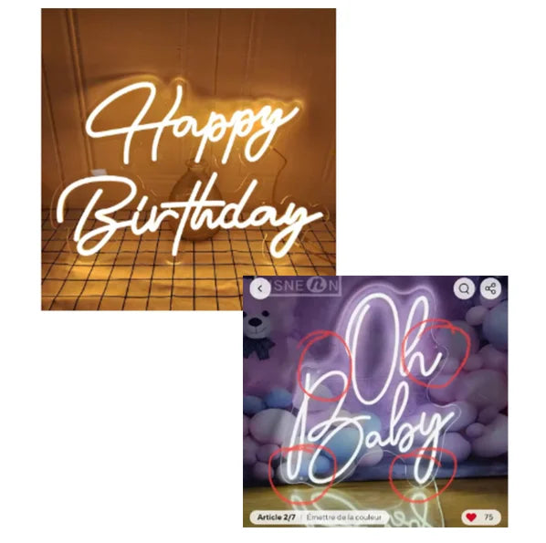 Custom Neon Sign for Bedroom Wedding Birthday Party - Personalized Dimmable LED Light for Home Bar Store Decor
