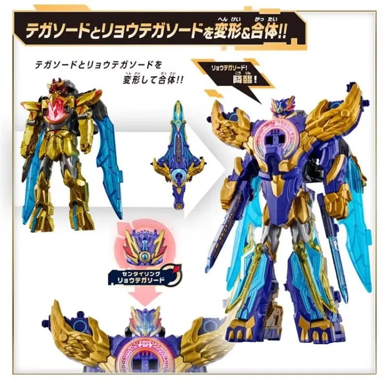 In Stock DX No.1 Sentai Gozyuger Double-Handed Sword Swear Action Figure Set with Dragon Emperor Final Robot Fusion Toy for Kids