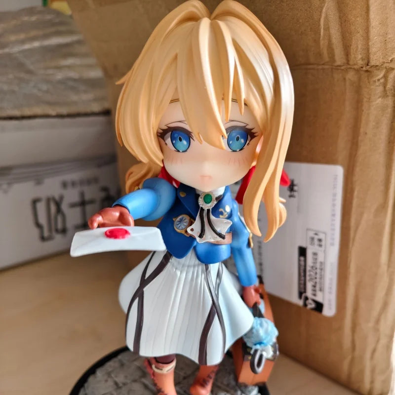 Violet Evergarden Q-Version Violet Evergarden Standing Action Figure 17cm Anime Goods Statue Decoration Trendy Toy Collection
