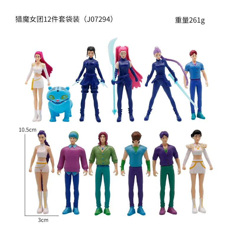 2025 New Anime K Pop Demon Hunters Figure K-Pop Demon Hunters Rumi Mira Zoey Tiger Figurine Toy Desk Decor Statues Ornament Kid