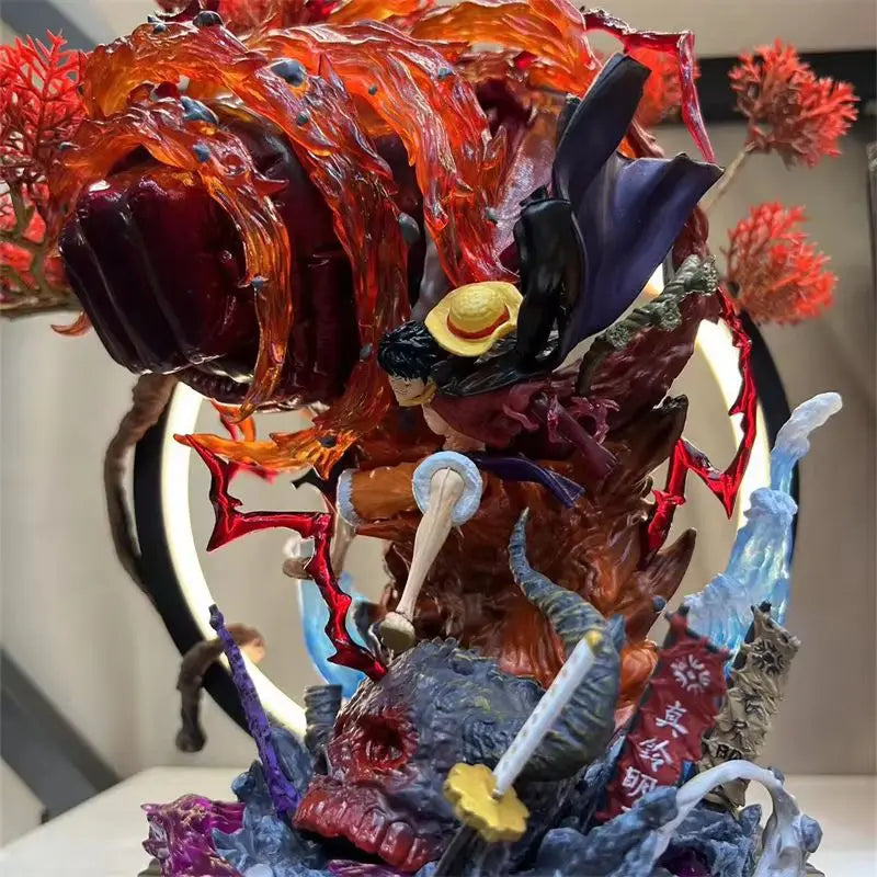 25 см Аниме Луфи Едно парче екшън фигурка - Monkey D. Luffy Gear 5 Big Karma Fire PVC статуетка колекционерски модел играчка подарък