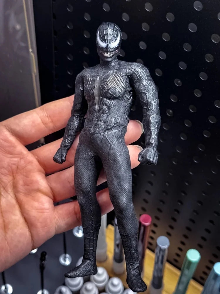 Sawtooth Toys Venom Spider-Man 6in Studio 1/12 Scale Symbiotic Variant Action Figure Anime Model Trendy Desktop Ornament Gifts
