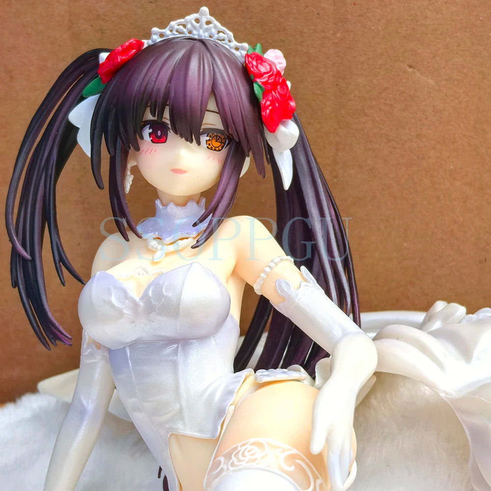 KDcolle Date A Live Figure Tokisaki Kurumi Nightmare Wedding Dress Anime Girl PVC Action Figure Toy Statue Collection Model Doll