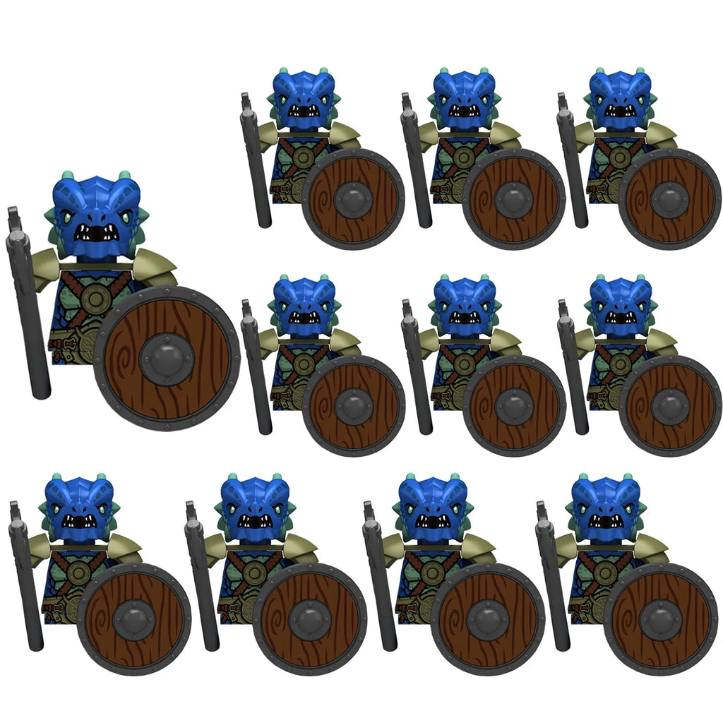 11pcs Medieval Dragon Knights Heavy armor Bricks Assemble Action Figures accessories Model