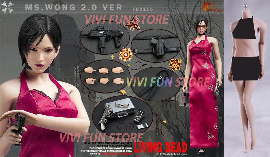 In Stock Hot Heart FD015 Ada Wong Ms.Wong 2.0 Movable Model Toys 1/6TH SCALE COLLECTIBLE FIGURE Accessory part LIVING DEAD