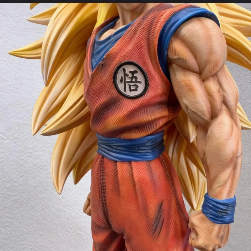 Dragon Ball 54cm JT 2% SSJ3 Goku Action Figures Large Size PVC Exquisite Anime Statue GK Collectable Model Toy Desktop Deco Gift