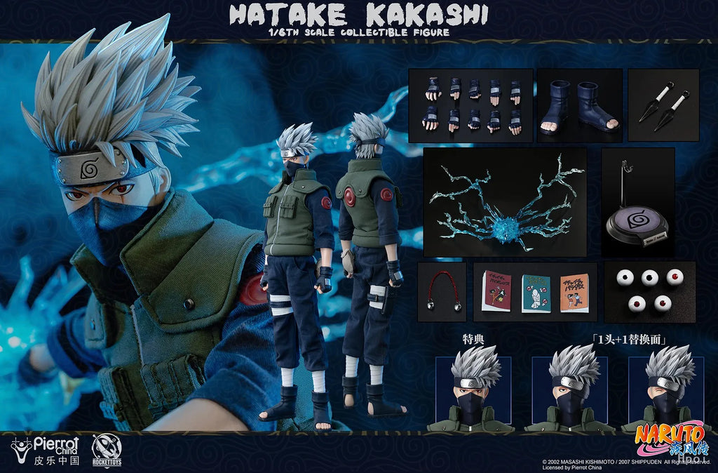 【SF】In Stock RocketToys NARUTO Shippuden Hatake Kakashi 1/6 Scale Collection Model Figures Anime