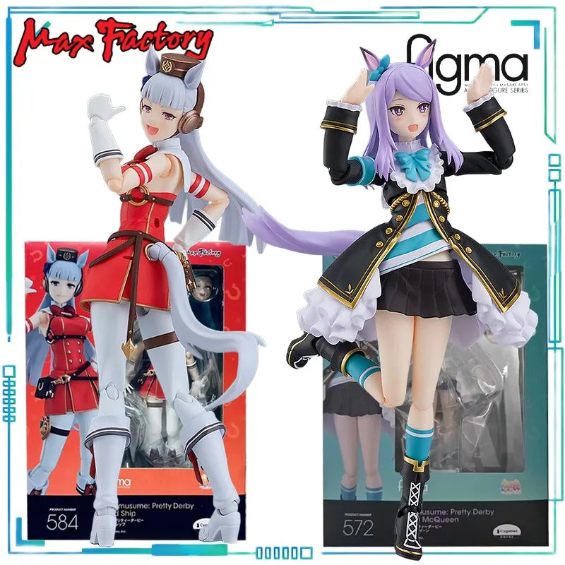 Max Factory Genuine Figma Series PrettyDerby Anime Gold Ship and Mejiro McQueen Proportional Humanoid, All Age,movable Model Toy