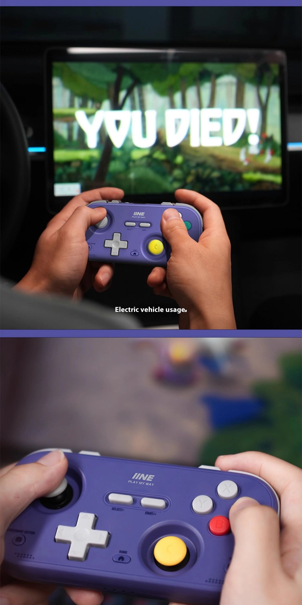 IINE Retro Card Game Controller Portable Switch2 mini handle Hall Joysticks 1000Hz Recessed Joystick Designed Customizable Gifts