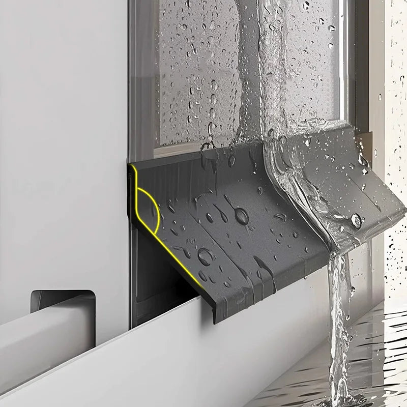 waterproof baffle rainproof water backflow sealing strip sill edge water guide plate aluminum sliding window water blocking Bar