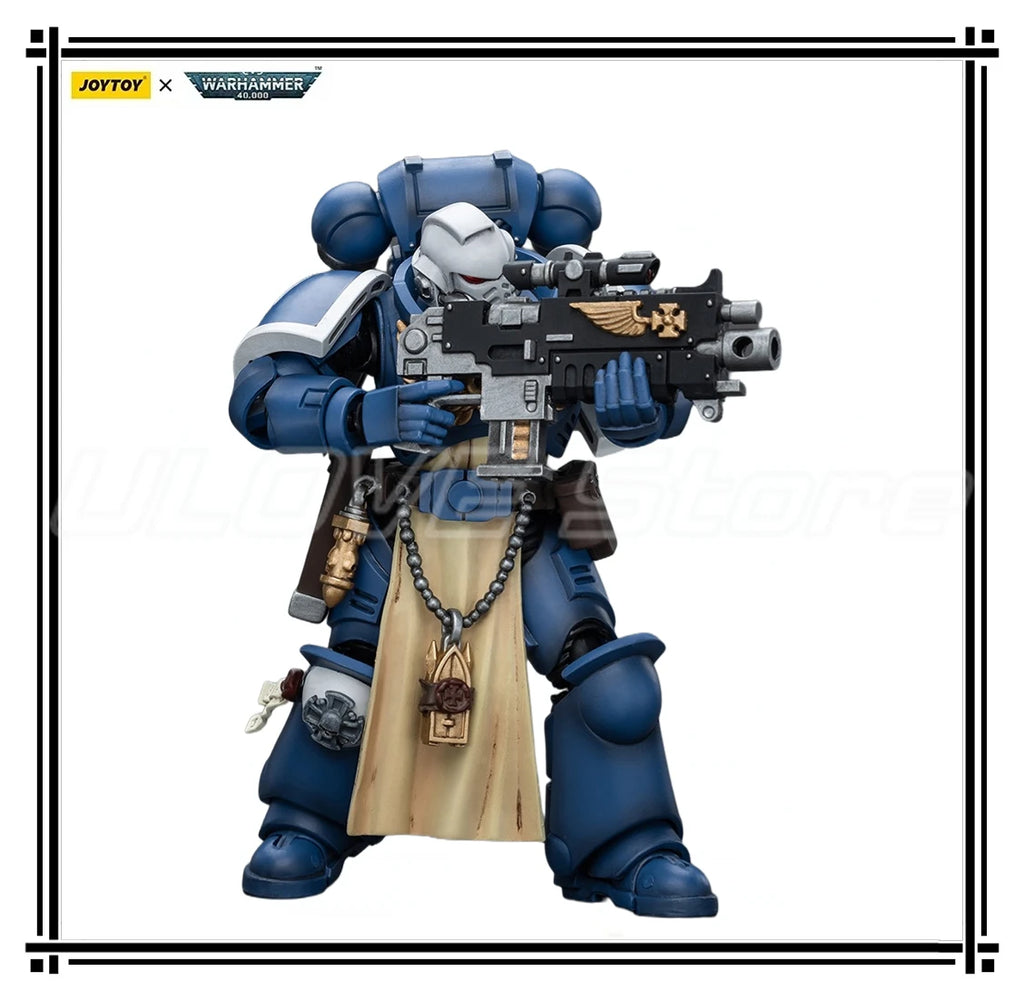 JOYTOY Warhammer 40K UltramarinesSternguard Veteran with Bolt Rifle 1/18 Action Figure Model Collection