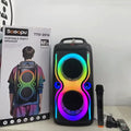 Professional Audio DJ Mixer Sound System 6.5 Inch Travel Backpack Active Speaker RGB Light Music Karaoke Subwoofer With Mic FM