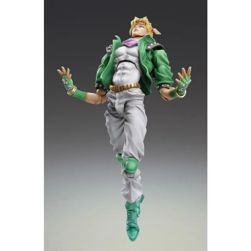 In Stock Medicos Super Action Statue JoJo's Bizarre Adventure Battle Tendency Caesar Zeppeli Green Limited Edition Action Figure