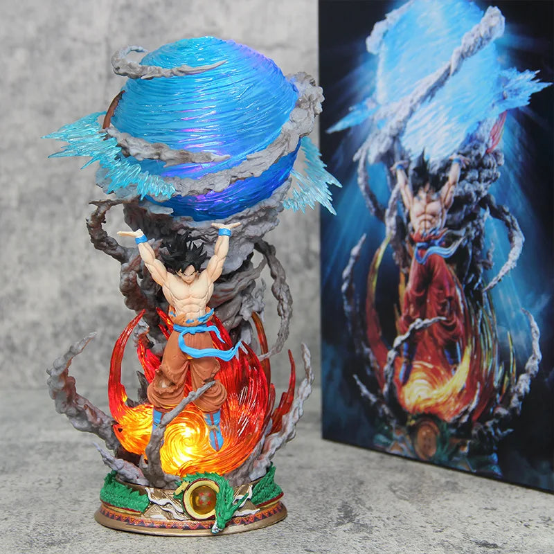 25cm Dragon Ball Figures Spirit  Sou Goku Anime Figures Super Saiya Pvc Statue Doll Action Figure Model Collection Toys Gift