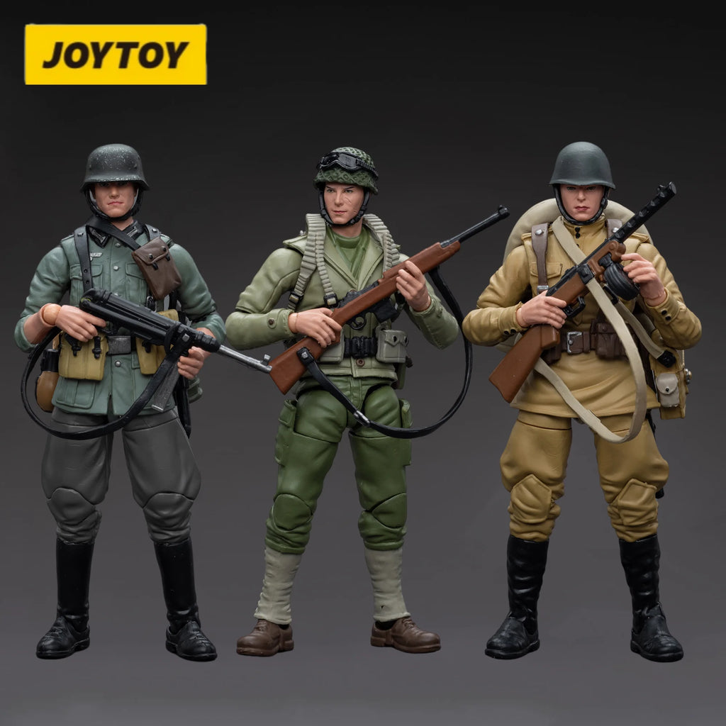 [IN STOCK] JOYTOY Hardcore Coldplay 1/18 Action Figure WWII  Wehrmacht/Soviet Infantry/United States Army3PCS Model