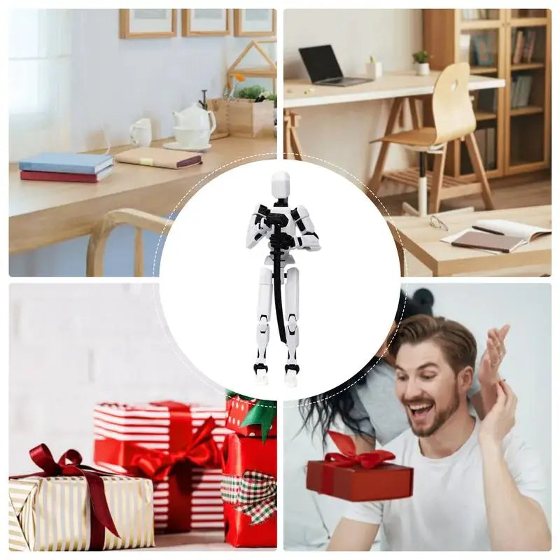 Toy Action Figure 3D Mini Action Figure With Full Body Movable Toy Models Multi-Jointed For Dining Table Coffee Table Desk