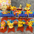Pokemon Center Summer Seaside Pikachu Parade Edition Q Version Action Figures Cartoon Character Collectible Desktop Ornaments