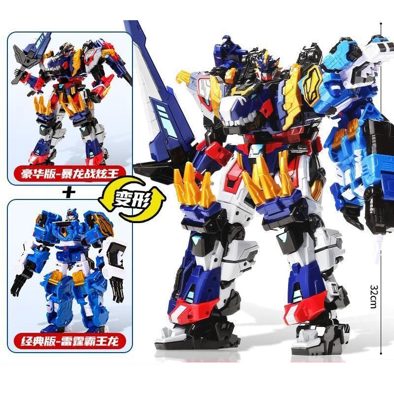 MiniForce Dinoid Warrior Transformation Robot Dinosaur Model REX KAISER Combine Mini Force Deformation Headbot Giganoto Dino Toy