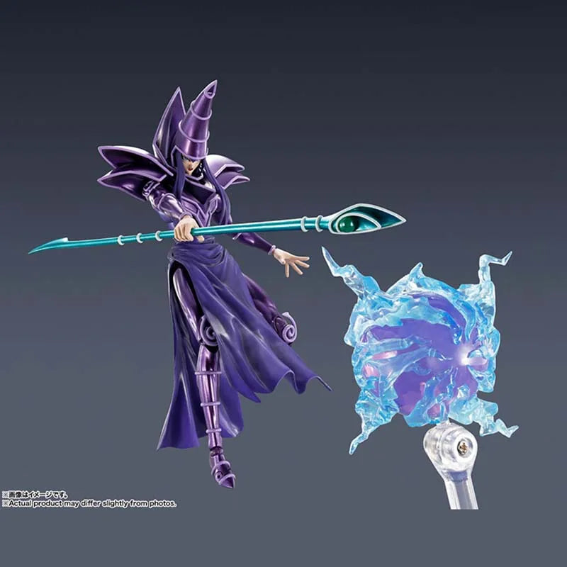 Bandai Authentic Yu Gi Oh Anime Figure SHM Black Magician High Poseability Collectibles Action Figures Toys For Boys Gift
