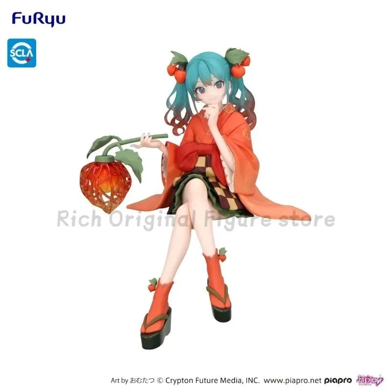 【In Stock】Original FuRyu Flower Fairy Noodle Stopper PiaproーSour Berries FairyーHatin Miku Anime 1/7 Anime Figure Model Toys