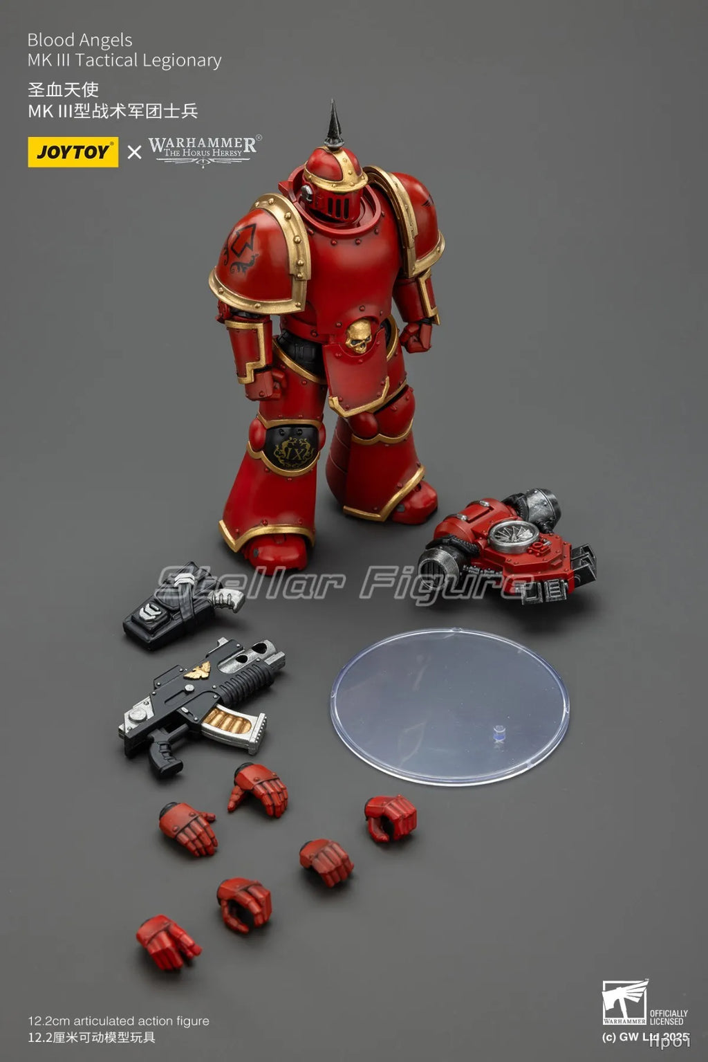 【SF】JOYTOY Warhammer 40K 1/18 Action Figure Blood Angels MK Ill Tactical Legionary Model Toys Gifts Collection Ornaments