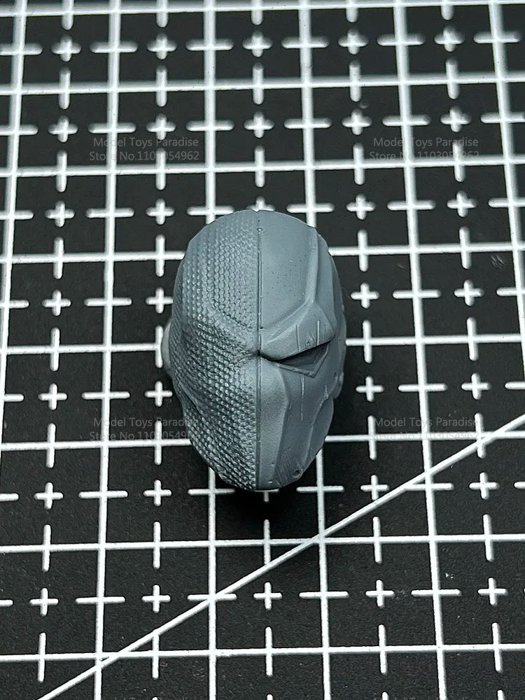 Unbemalter DIY 1/12 Men Soldier Anime Deathstroke White Model Head Antihero Wilson Head Sculpt passend für 6-Zoll-Actionfigurenkörper