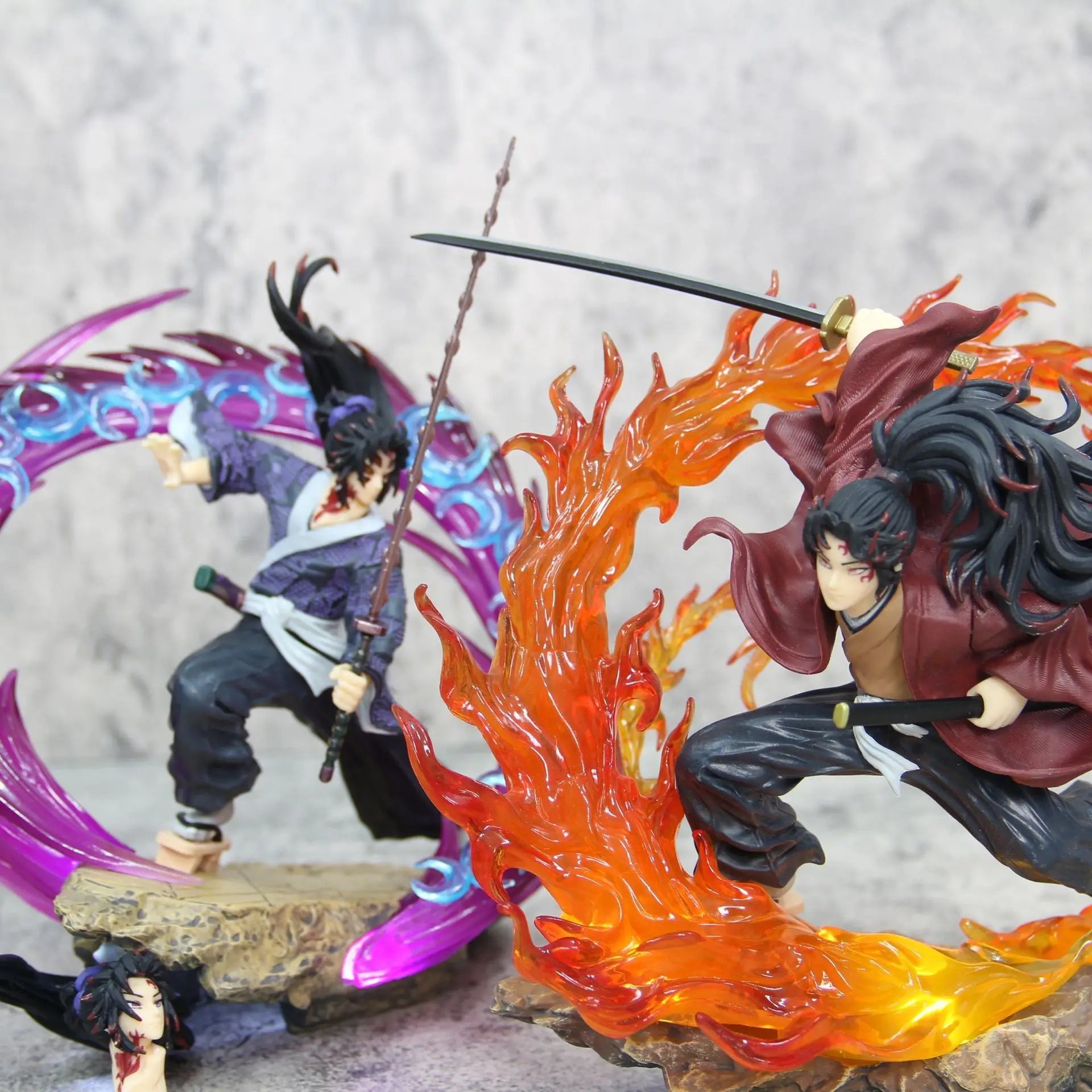 Hot 21cm Demon Slayer Kokushibo Tsugikuni Yoriichi Figure Gk Fierce Battle Action Figurine Pvc Statue Model Dolls Decor Toys