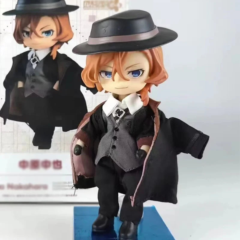 In Stock  Chuya Figurine Bungou Stray Dogs Nendoroid Gsc Nakahara Chuya Figure #676 Model Anime Pvc Collection Ornament Toy Gift
