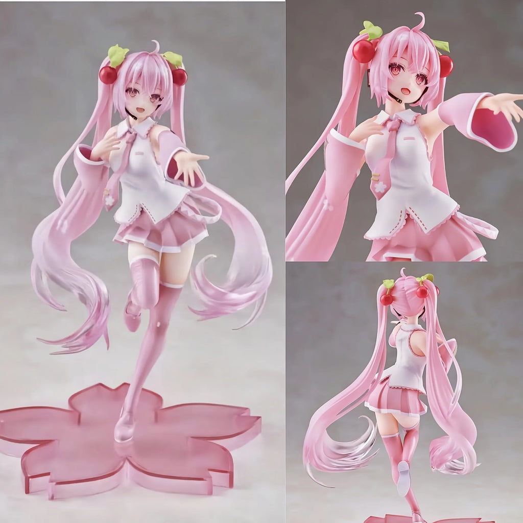 Hatsune Miku Sakura Miku Anime Model Toy Kawayi Pink Sakura Series Doll Collection Action Figure PVC