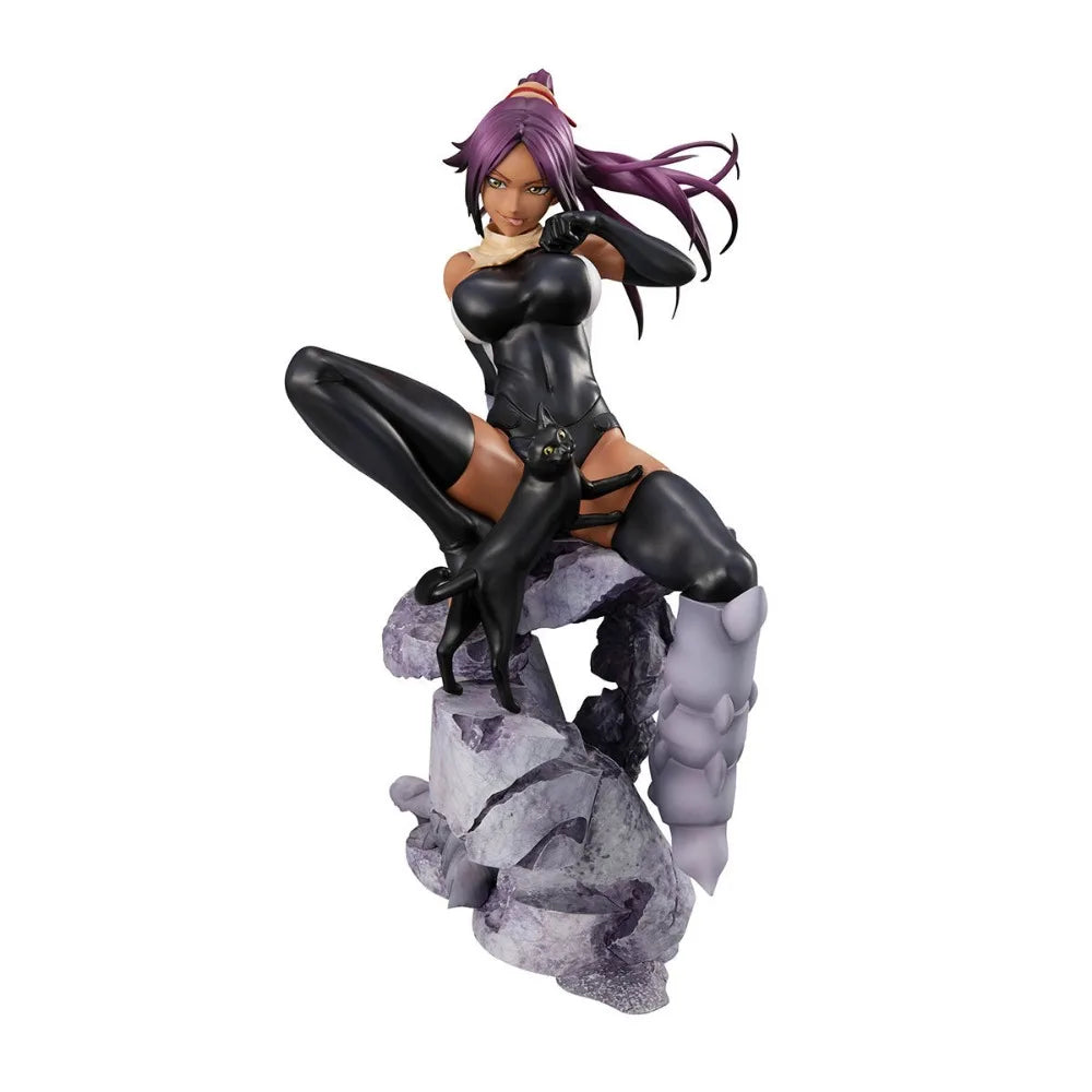 100% Original Genuine MegaHouse Shihouin Yoruichi  Anime Figure  Model Decoration Character Collection Toy Birthday  Gift