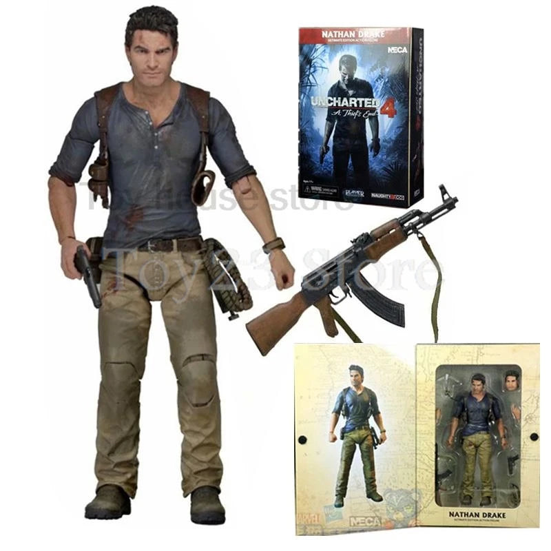 NECA Uncharted 4 A thief's end NATHAN DRAKE Action Figure Model Toys Collectable Doll Creative Birthday Gift