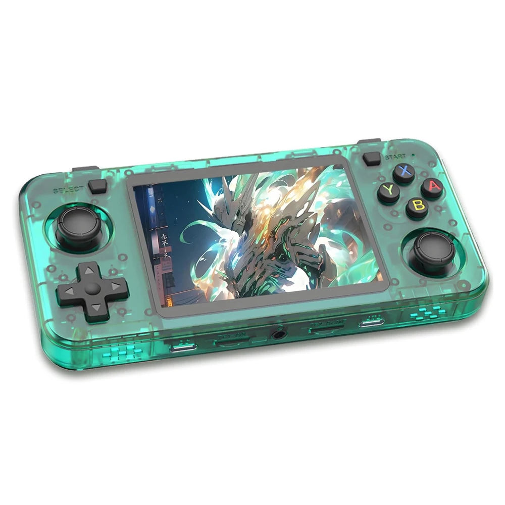 New R36H Retro Handheld Game Console 3.5" IPS Screen Portable Video Game Console Built in 64G Card & 15000 Games Open Source