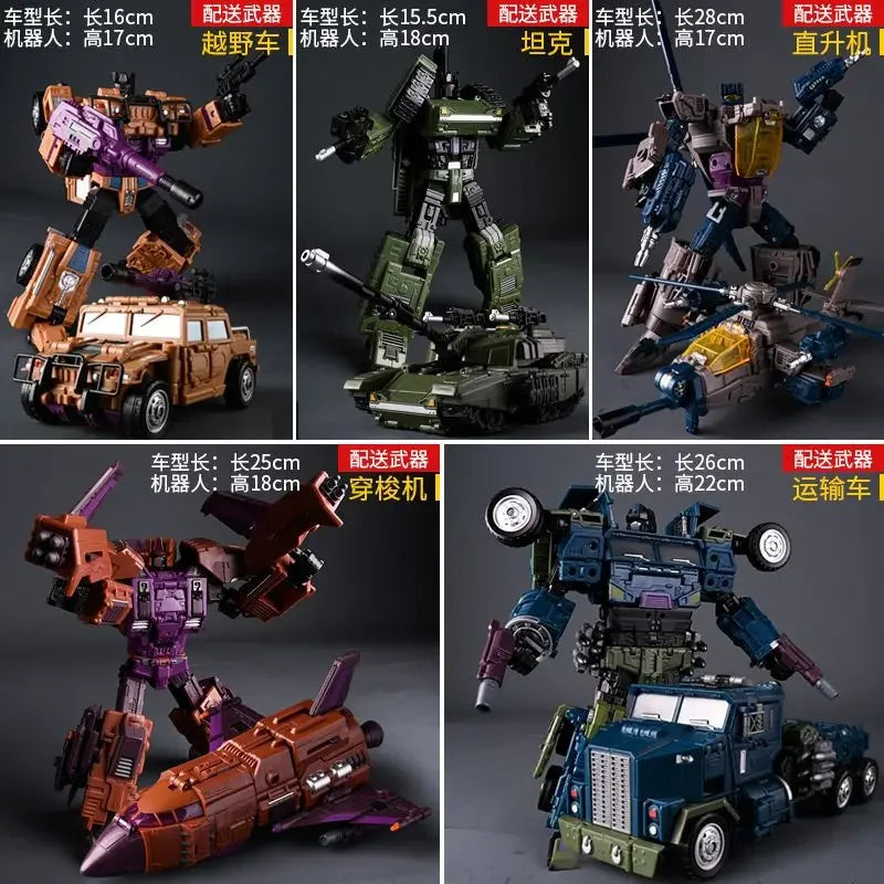 JINBAO Predaking Bruticus Transformation Toys 5IN1 Combiner Robot Model Predacons Rampage Brawl Swindle Onslaught Action Figure
