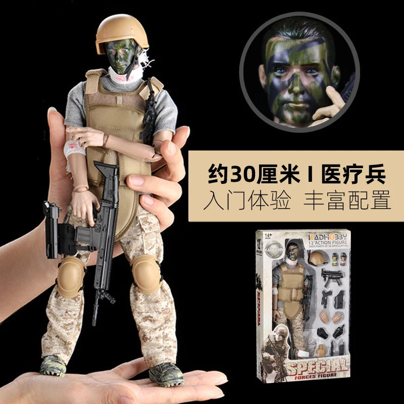 TYCTOYS 1/6 Scale Male Soldier Model SWAT Special Police Boy Doll 12inch Full Set Action Figure Model Toys Collection Present