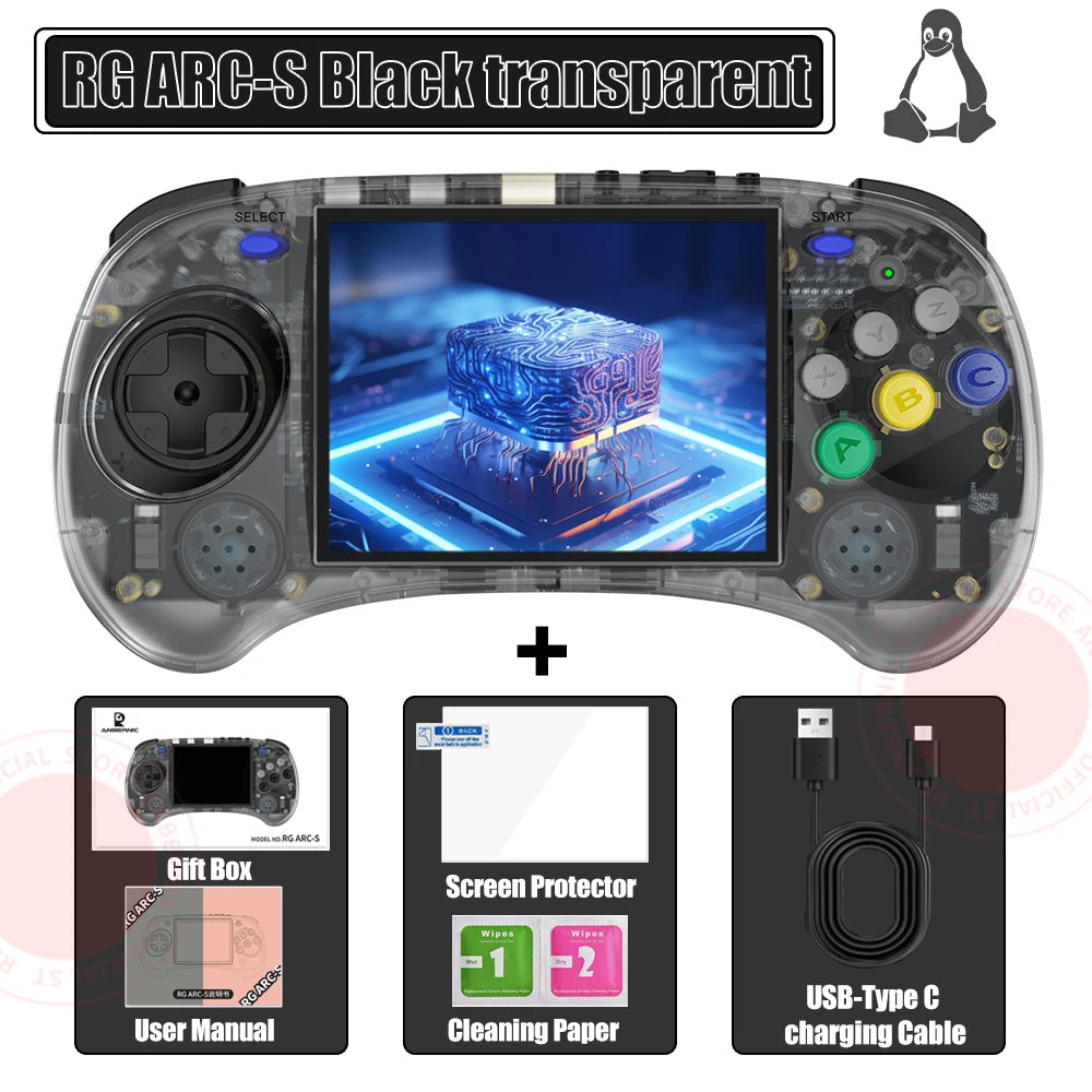 ANBERNIC RG ARC-S/RG ARC-D Retro Games RK3566 4.0 INCH 640*480 Handheld Game Console Emulator LINUX System 3500mAh HD-compatible