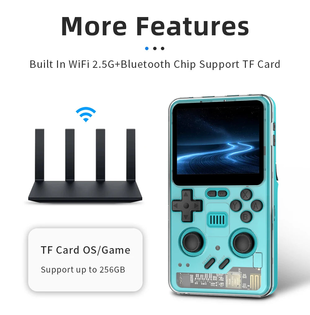 POWKIDDY RGB20PRO Retro Handheld Gaming Console 3.2-inch IPS Screen Built-in WiFi 2.4G + Bluetooth Linux System Cheap Kids Gifts