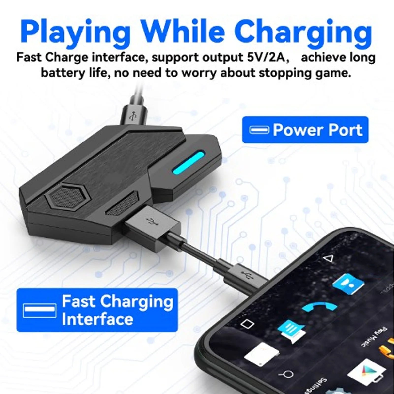 Gaming Keyboard Mouse Combo with Converter 4 in 1 Single Hand Mobile Game Keyboard Mouse Adapter Set with LED Backlight